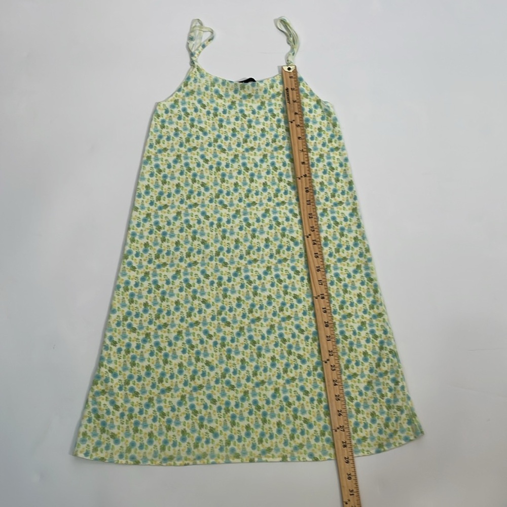Zara Mini Dress Size S Knit Tank Dress Yellow And Blue Ditsy Floral EUC - Picture 7 of 10
